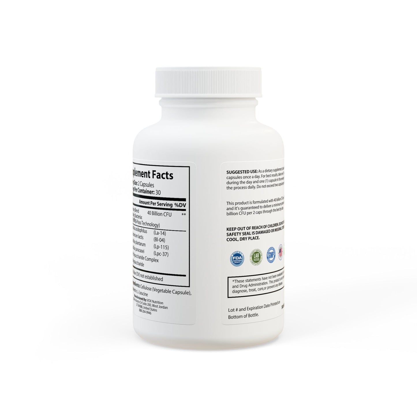FloraCore Probiotic Complex (60 Capsules)